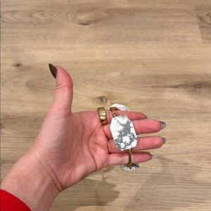 White and Gray Stone Bracelet